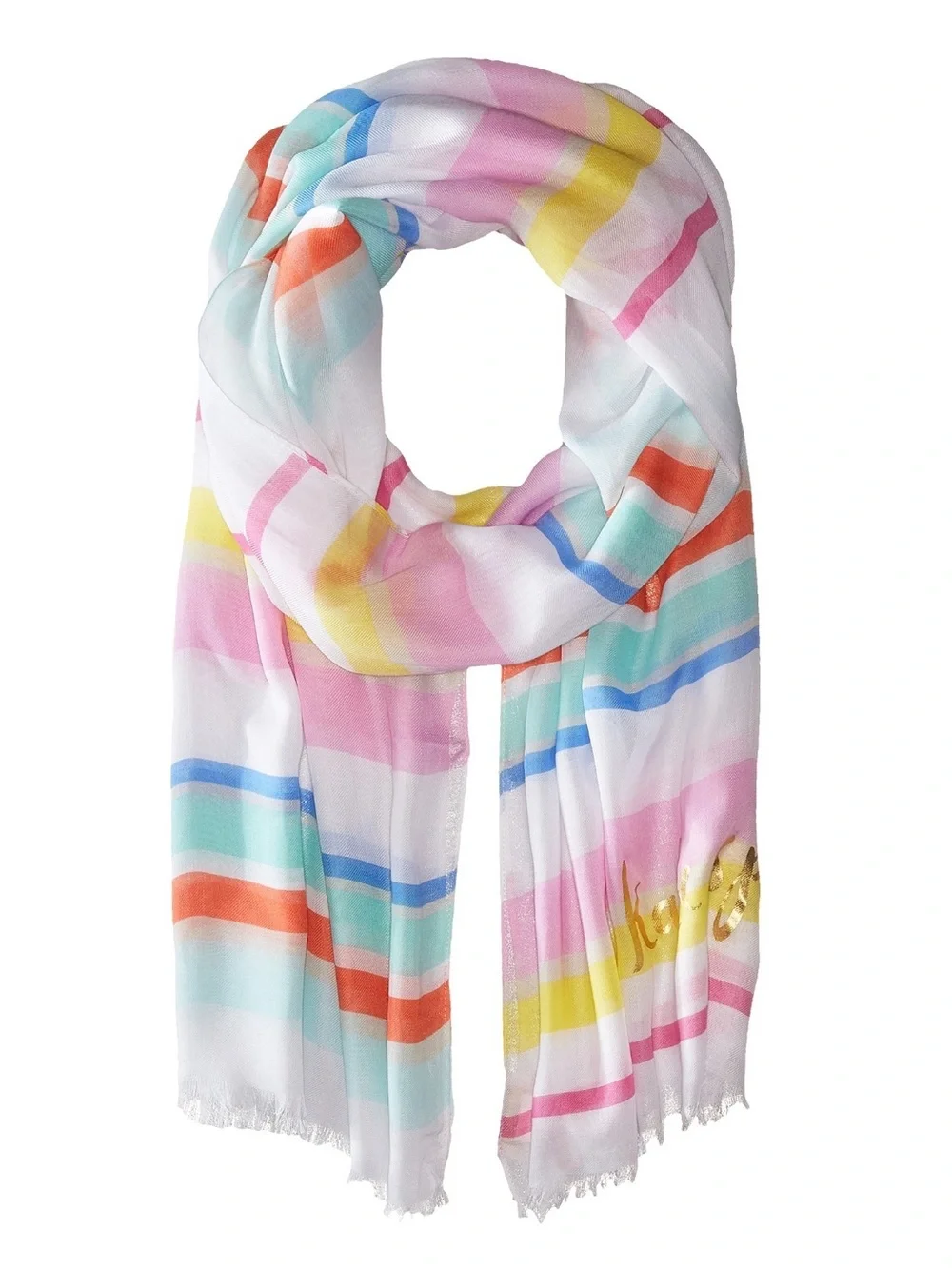 kate spade Multicolor Pastel Stripe Scarf